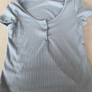 pastel blue t-shirt
